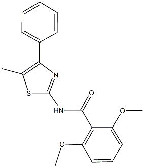 2,6-dimethoxy-N-(5-methyl-4-phenyl-1,3-thiazol-2-yl)benzamide Structure