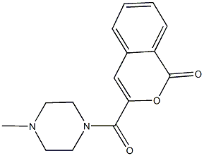 3-[(4-methyl-1-piperazinyl)carbonyl]-1H-isochromen-1-one 구조식 이미지