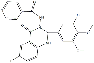 N-(6-iodo-4-oxo-2-(3,4,5-trimethoxyphenyl)-1,4-dihydro-3(2H)-quinazolinyl)isonicotinamide Structure