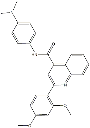 2-(2,4-dimethoxyphenyl)-N-[4-(dimethylamino)phenyl]-4-quinolinecarboxamide 구조식 이미지