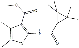methyl 4,5-dimethyl-2-{[(2,2,3,3-tetramethylcyclopropyl)carbonyl]amino}-3-thiophenecarboxylate Structure