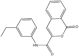 N-(3-ethylphenyl)-1-oxo-1H-isochromene-3-carboxamide 구조식 이미지