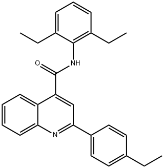 N-(2,6-diethylphenyl)-2-(4-ethylphenyl)-4-quinolinecarboxamide 구조식 이미지