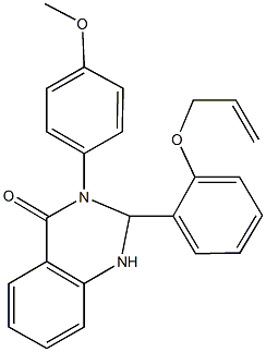 2-[2-(allyloxy)phenyl]-3-(4-methoxyphenyl)-2,3-dihydro-4(1H)-quinazolinone Structure