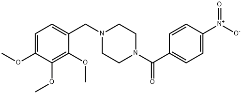 1-{4-nitrobenzoyl}-4-(2,3,4-trimethoxybenzyl)piperazine 구조식 이미지