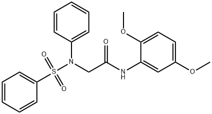 N-(2,5-dimethoxyphenyl)-2-[(phenylsulfonyl)anilino]acetamide 구조식 이미지