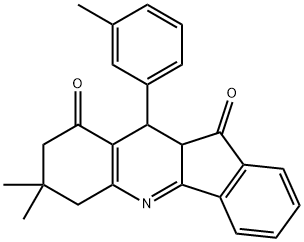 7,7-dimethyl-10-(3-methylphenyl)-7,8,10,10a-tetrahydro-6H-indeno[1,2-b]quinoline-9,11-dione Structure