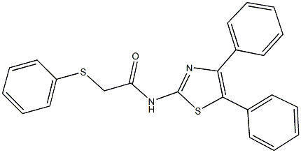 N-(4,5-diphenyl-1,3-thiazol-2-yl)-2-(phenylsulfanyl)acetamide 구조식 이미지
