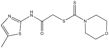 2-[(5-methyl-1,3-thiazol-2-yl)amino]-2-oxoethyl 4-morpholinecarbodithioate Structure
