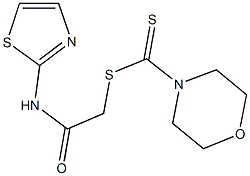 2-oxo-2-(1,3-thiazol-2-ylamino)ethyl 4-morpholinecarbodithioate 구조식 이미지