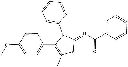 N-(4-(4-methoxyphenyl)-5-methyl-3-(2-pyridinyl)-1,3-thiazol-2(3H)-ylidene)benzamide Structure