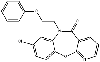 8-chloro-6-(2-phenoxyethyl)pyrido[2,3-b][1,5]benzoxazepin-5(6H)-one 구조식 이미지