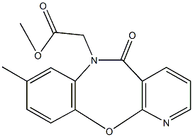 methyl (8-methyl-5-oxopyrido[2,3-b][1,5]benzoxazepin-6(5H)-yl)acetate 구조식 이미지