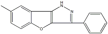 7-methyl-3-phenyl-1H-[1]benzofuro[3,2-c]pyrazole 구조식 이미지