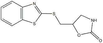 5-[(1,3-benzothiazol-2-ylsulfanyl)methyl]-1,3-oxazolidin-2-one 구조식 이미지