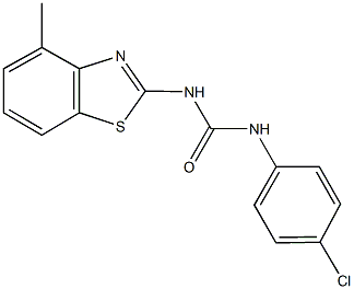 N-(4-chlorophenyl)-N'-(4-methyl-1,3-benzothiazol-2-yl)urea Structure