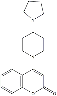 4-[4-(1-pyrrolidinyl)-1-piperidinyl]-2H-chromen-2-one 구조식 이미지