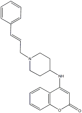 4-[(1-cinnamyl-4-piperidinyl)amino]-2H-chromen-2-one Structure