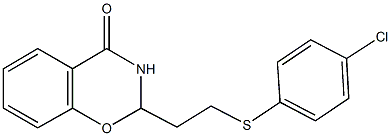 2-{2-[(4-chlorophenyl)sulfanyl]ethyl}-2,3-dihydro-4H-1,3-benzoxazin-4-one Structure