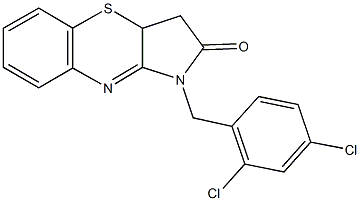 1-(2,4-dichlorobenzyl)-3,3a-dihydropyrrolo[3,2-b][1,4]benzothiazin-2(1H)-one 구조식 이미지