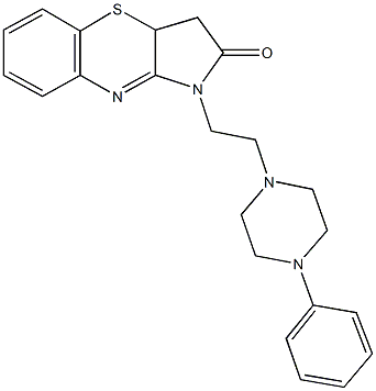 1-[2-(4-phenyl-1-piperazinyl)ethyl]-3,3a-dihydropyrrolo[3,2-b][1,4]benzothiazin-2(1H)-one 구조식 이미지