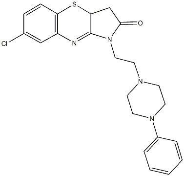 7-chloro-1-[2-(4-phenyl-1-piperazinyl)ethyl]-3,3a-dihydropyrrolo[3,2-b][1,4]benzothiazin-2(1H)-one Structure