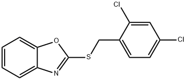 2-[(2,4-dichlorobenzyl)sulfanyl]-1,3-benzoxazole 구조식 이미지