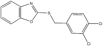 2-[(3,4-dichlorobenzyl)sulfanyl]-1,3-benzoxazole 구조식 이미지