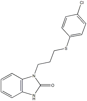 1-{3-[(4-chlorophenyl)sulfanyl]propyl}-1,3-dihydro-2H-benzimidazol-2-one Structure