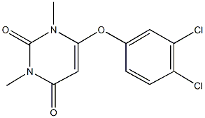 6-(3,4-dichlorophenoxy)-1,3-dimethyl-2,4(1H,3H)-pyrimidinedione 구조식 이미지