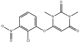 6-{2-chloro-3-nitrophenoxy}-1,3-dimethyl-2,4(1H,3H)-pyrimidinedione Structure