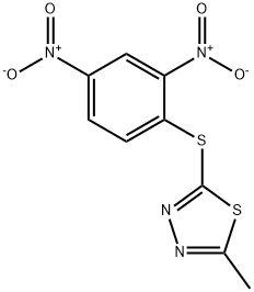 2-({2,4-bisnitrophenyl}sulfanyl)-5-methyl-1,3,4-thiadiazole 구조식 이미지