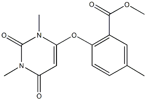 methyl 2-[(1,3-dimethyl-2,6-dioxo-1,2,3,6-tetrahydro-4-pyrimidinyl)oxy]-5-methylbenzoate Structure