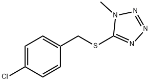 4-chlorobenzyl 1-methyl-1H-tetraazol-5-yl sulfide 구조식 이미지
