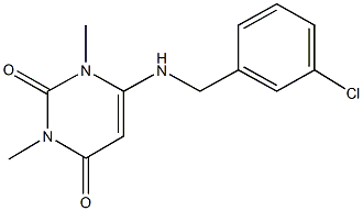 6-[(3-chlorobenzyl)amino]-1,3-dimethyl-2,4(1H,3H)-pyrimidinedione Structure