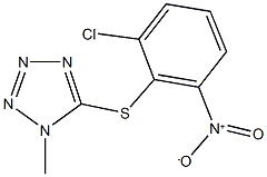 5-({2-chloro-6-nitrophenyl}sulfanyl)-1-methyl-1H-tetraazole 구조식 이미지