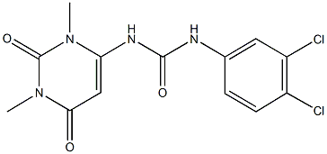 N-(3,4-dichlorophenyl)-N'-(1,3-dimethyl-2,6-dioxo-1,2,3,6-tetrahydro-4-pyrimidinyl)urea 구조식 이미지