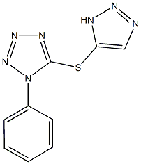 1-phenyl-5-(1H-1,2,3-triazol-5-ylsulfanyl)-1H-tetraazole 구조식 이미지