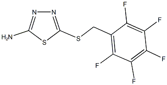 5-[(2,3,4,5,6-pentafluorobenzyl)sulfanyl]-1,3,4-thiadiazol-2-amine 구조식 이미지