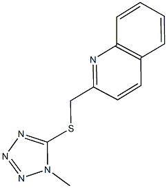 2-{[(1-methyl-1H-tetraazol-5-yl)sulfanyl]methyl}quinoline Structure