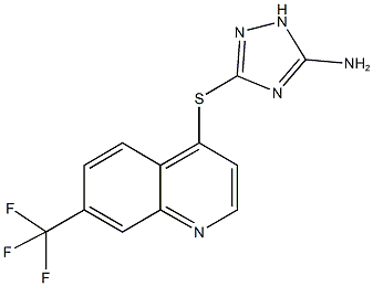 3-{[7-(trifluoromethyl)-4-quinolinyl]sulfanyl}-1H-1,2,4-triazol-5-amine Structure