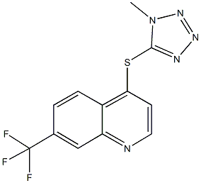 1-methyl-1H-tetraazol-5-yl 7-(trifluoromethyl)-4-quinolinyl sulfide 구조식 이미지
