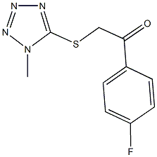 1-(4-fluorophenyl)-2-[(1-methyl-1H-tetraazol-5-yl)sulfanyl]ethanone 구조식 이미지