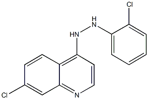 7-chloro-4-[2-(2-chlorophenyl)hydrazino]quinoline Structure