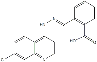 2-[2-(7-chloro-4-quinolinyl)carbohydrazonoyl]benzoic acid Structure