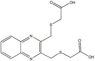 {[(3-{[(carboxymethyl)sulfanyl]methyl}-2-quinoxalinyl)methyl]sulfanyl}acetic acid Structure
