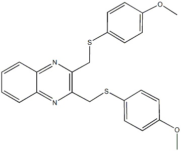 2,3-bis{[(4-methoxyphenyl)sulfanyl]methyl}quinoxaline Structure