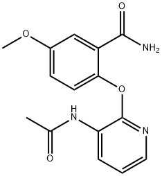 2-{[3-(acetylamino)-2-pyridinyl]oxy}-5-methoxybenzamide 구조식 이미지