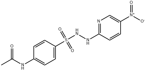 N-{4-[(2-{5-nitro-2-pyridinyl}hydrazino)sulfonyl]phenyl}acetamide 구조식 이미지