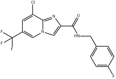 8-chloro-N-(4-fluorobenzyl)-6-(trifluoromethyl)imidazo[1,2-a]pyridine-2-carboxamide Structure